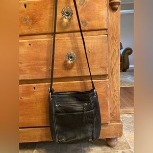 The Sak black leather hobo bag